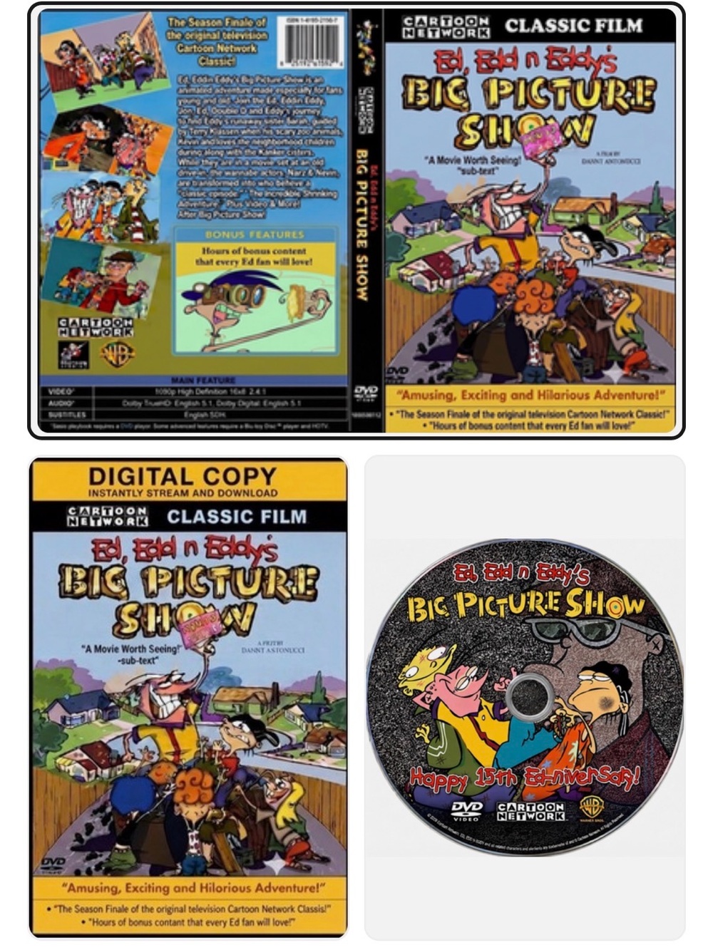 Cartoon Network Ed, Edd n Eddy: Big Picture Show DVD/digital copy
